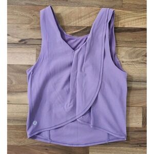 Lululemon Nulu Twist-Back Yoga Tank Top Light Support C/D Cups Wisteria Purple 6